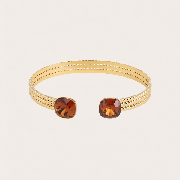 Phoebe armband van Bohm Paris met Swarovski kristal Smoked Topaz