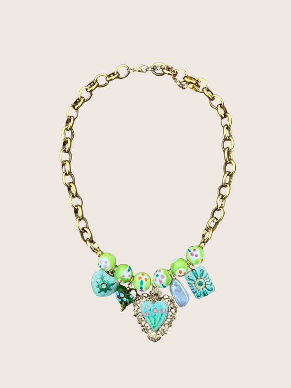 Ketting met bedels van Access lichtgroen/blauw 2026309