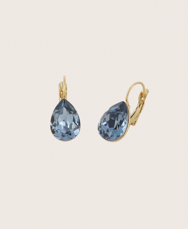 Bertille oorbellen met Swarovski kristal Denim