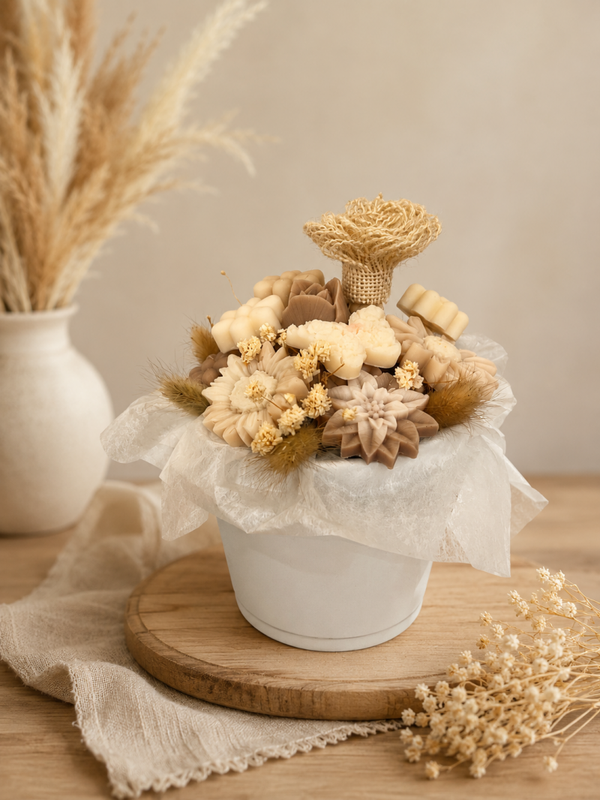 Bouquet floral parfumé  Bouquet floral – Fondants senteur Adoucissant 🧺🌸