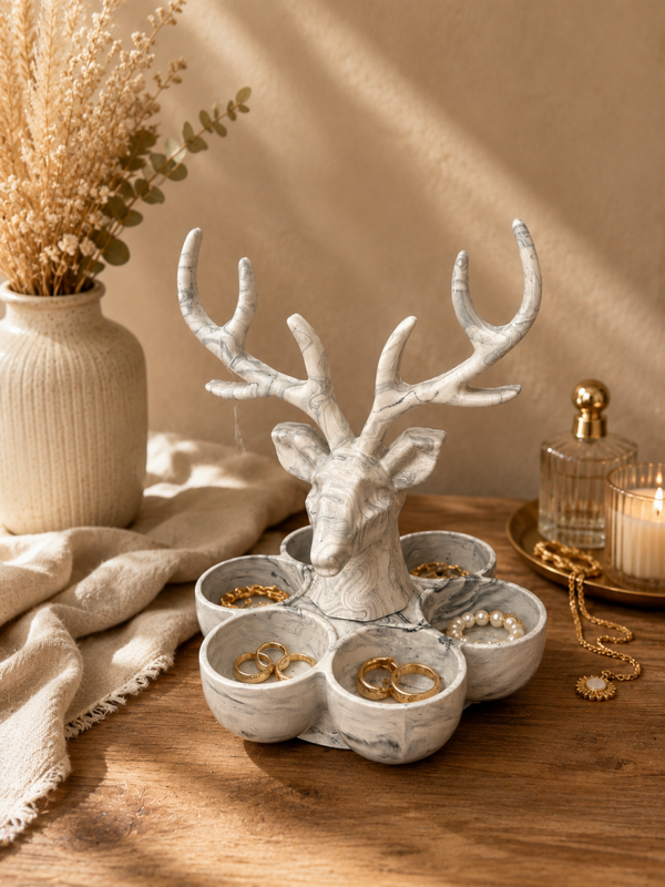 ✨ Porte-bijoux Cerf Marbré ✨
