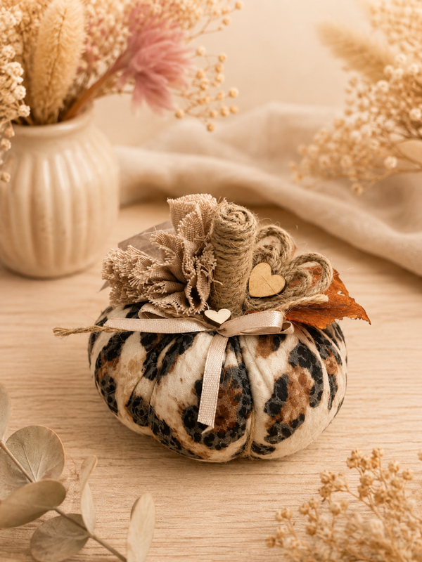 🎃 Citrouille décorative – Collection Léopard 🐆