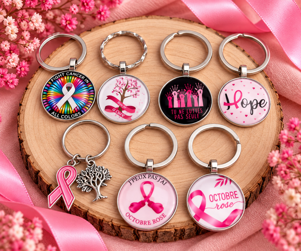 🎀 Porte-clés – Octobre Rose