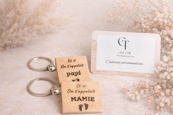 Porte-clé - Et si on t’appelait MAMIE / PAPI 🔑