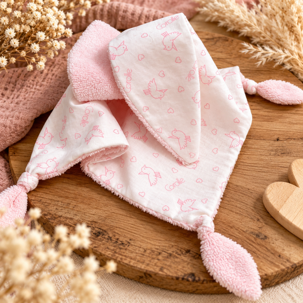 🧸 Doudou plat personnalisé 💗