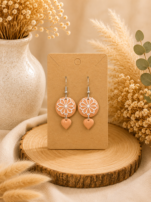 Boucles d’oreilles Douce Floraison 🌸🤍