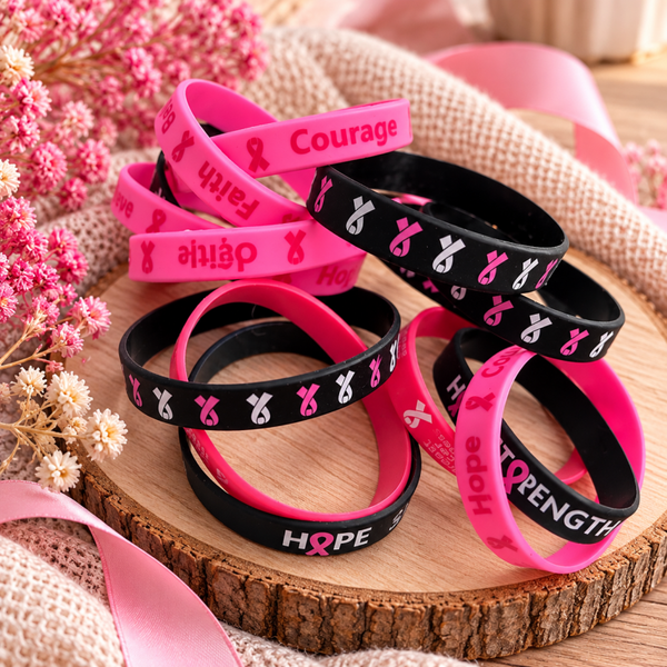 🎀 Bracelet silicone – Octobre Rose