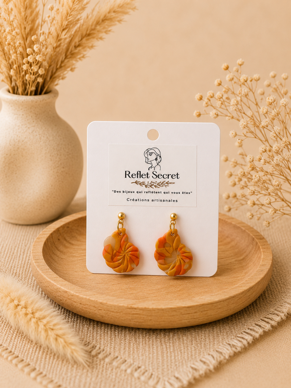 Boucles d’oreilles «  Corail Océan » 🪸