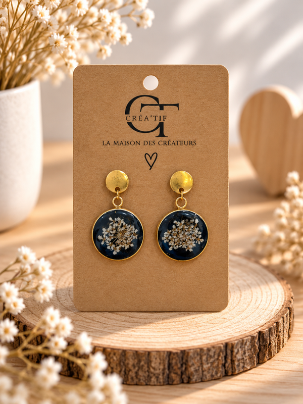 🌿 Boucles d’oreilles fleuries