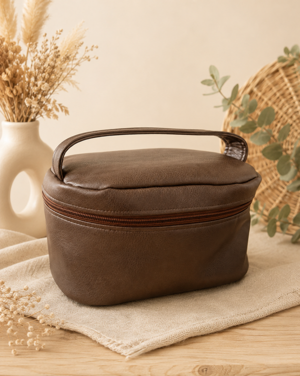 Trousse de toilette simili cuir