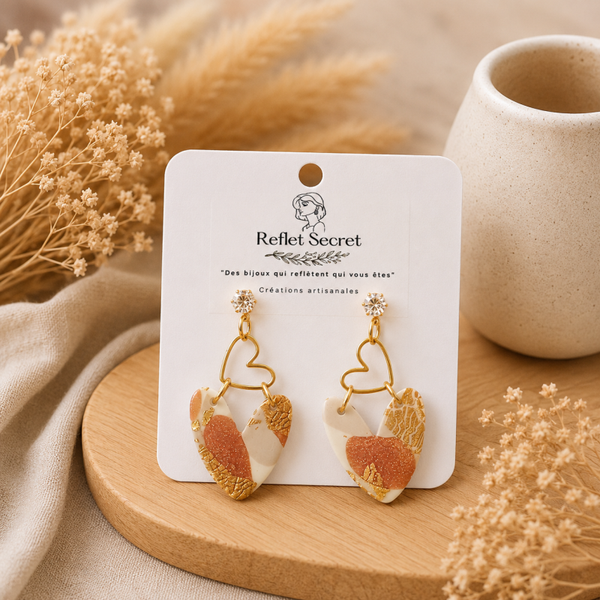 Boucles d’oreilles «  La vie en rose »  🌸