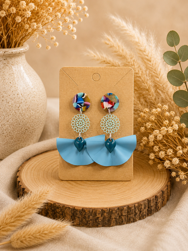 Boucles d’oreilles Bleu Céleste 💙✨