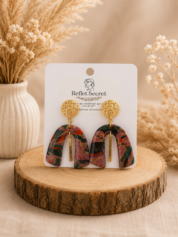 Boucles d’oreilles arche – Création artisanale