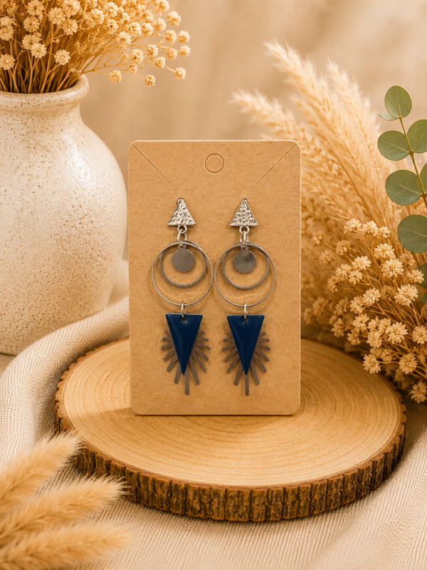 Boucles d’oreilles Éclat Bleu Nuit 💙✨