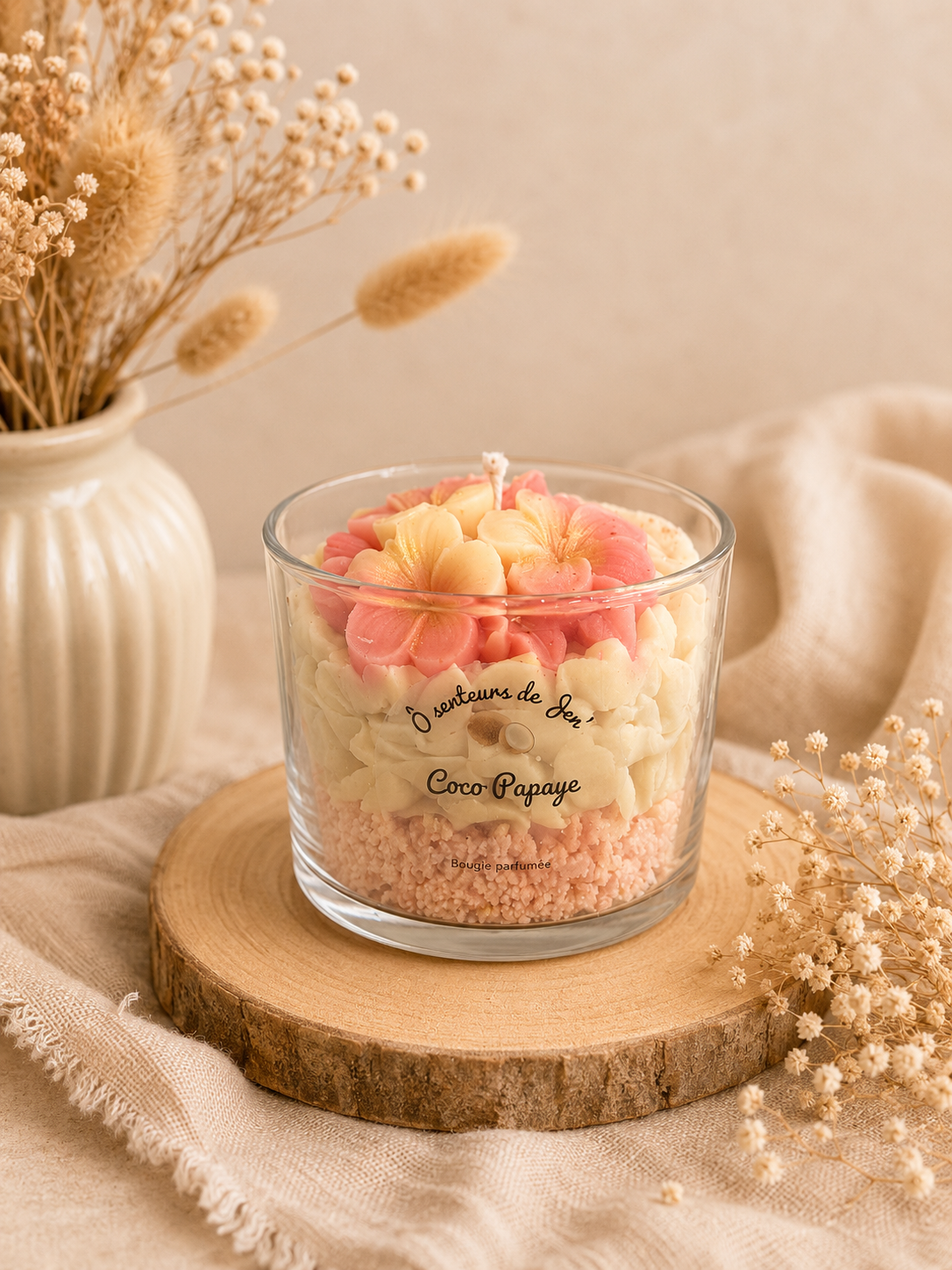 Bougie parfumée artisanale – Coco Papaye