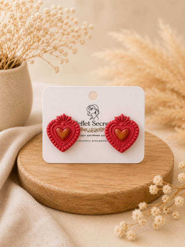 Boucles d’oreilles 🍎 Pomme d’amour 🍎