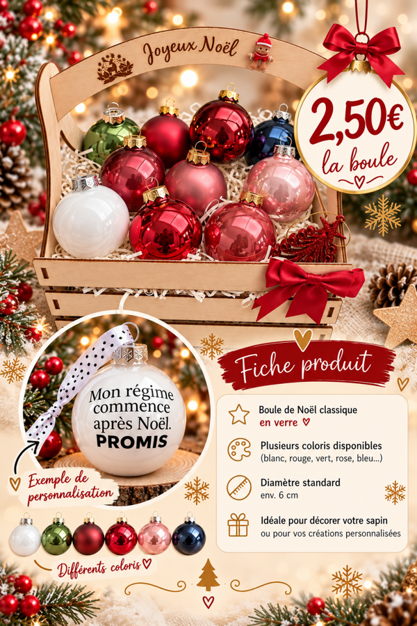 🎄 Boules de Noël personnalisées 🎄