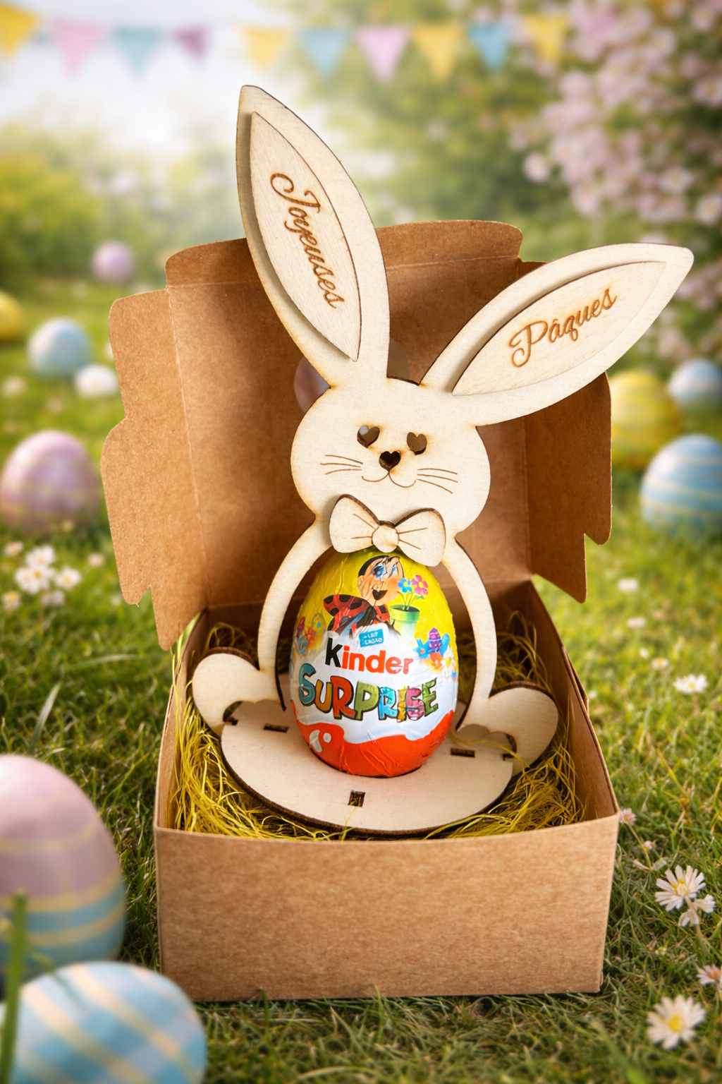 Support Lapin de Pâques avec œuf surprise 🐰🥚