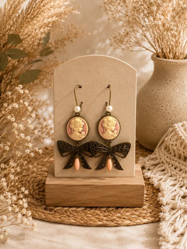 ✨ Boucles d’oreilles “Camée Romantique” ✨