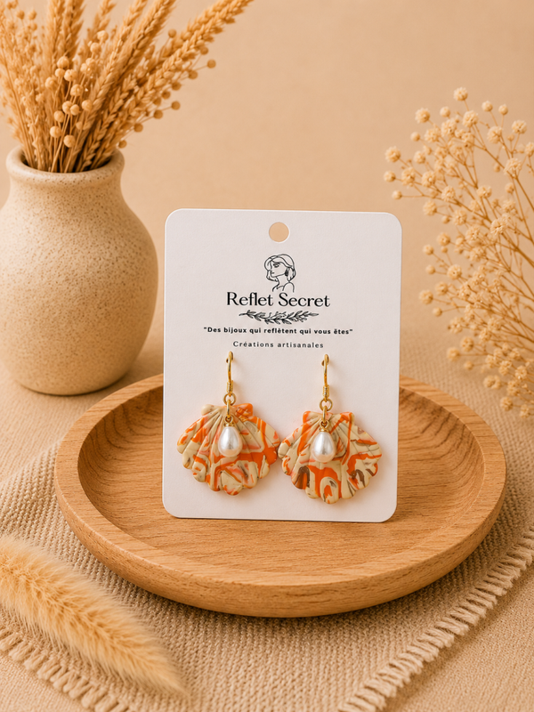 Boucles d’oreilles « Corail Océan » 🪸