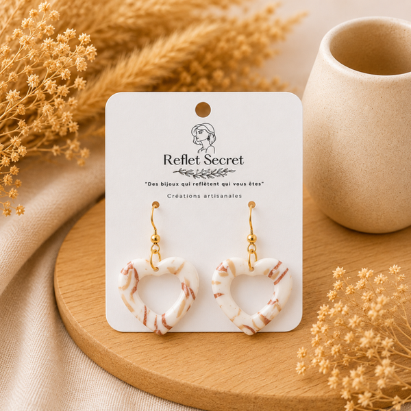 Boucles d’oreilles «  La vie en rose »