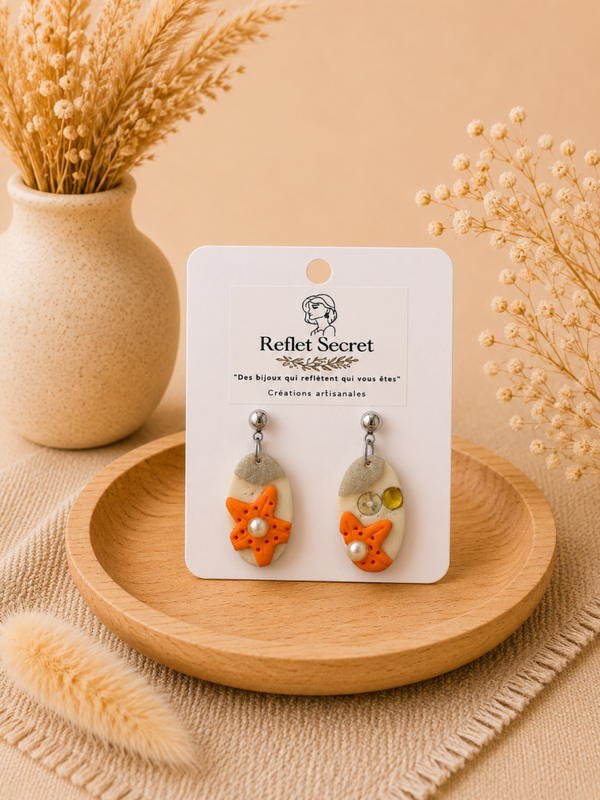 Boucles d’oreilles « Corail Océan » 🪸