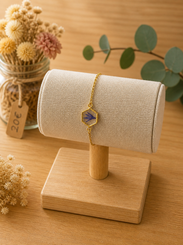 Bracelet pétale de bleuet