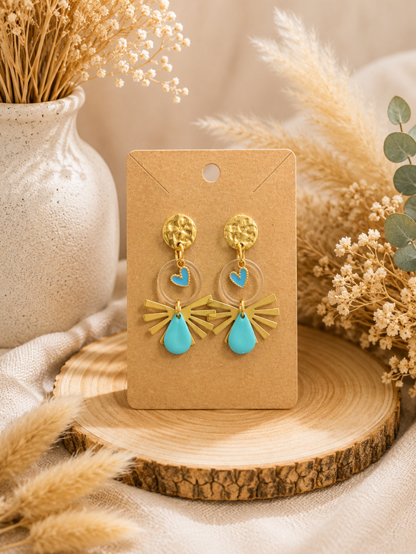 Boucles d’oreilles Turquoise Lumineuse 💙✨