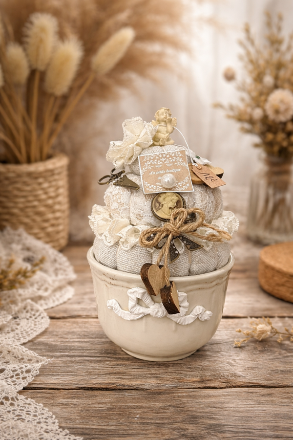 🌿 Coussin à aiguilles décoratif – Esprit bohème chic