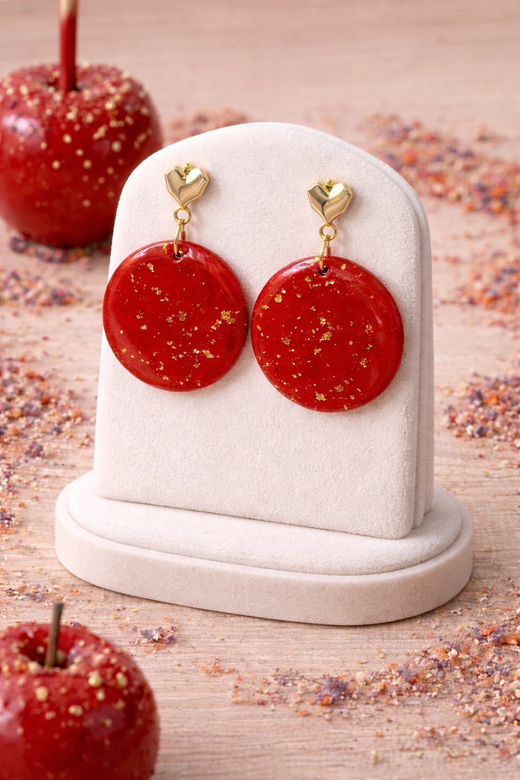 Boucles d’oreilles - Pomme d’amour 🍎