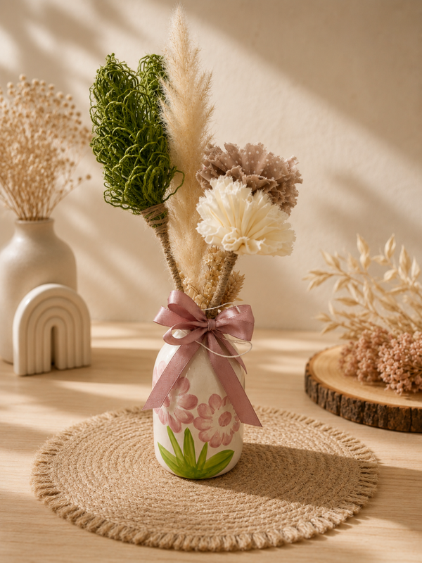 🌸 Composition Florale Artisanale Rose 🌸