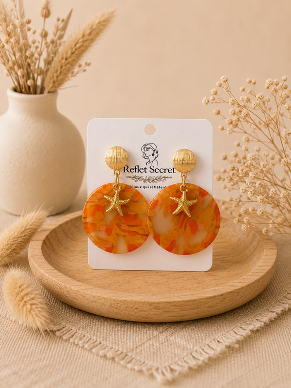 Boucles d’oreilles «  Corail Océan » 🪸