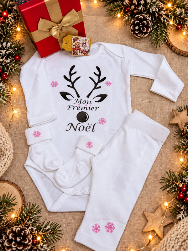Ensemble 3 pièces «  Mon premier Noël »