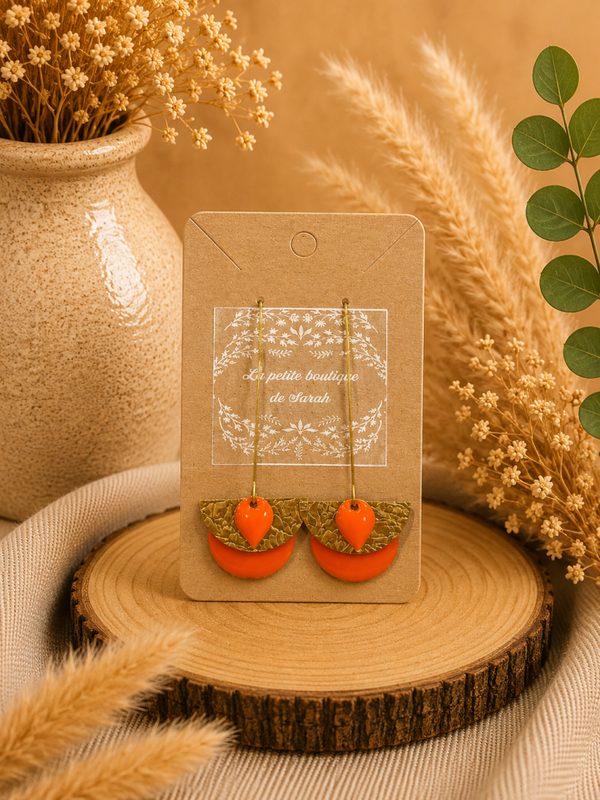 Boucles d’oreilles Orange Éclat 🧡