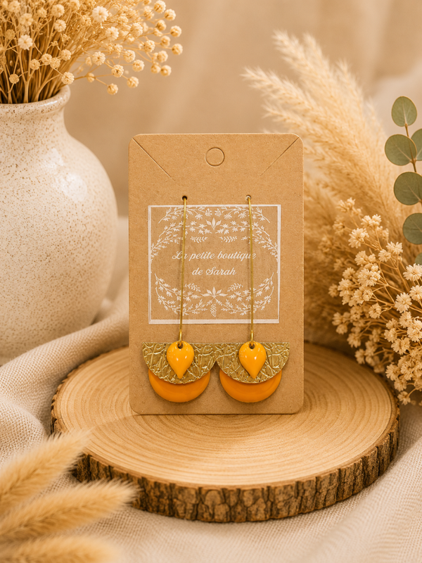Boucles d’oreilles Éclat Moutarde 💛✨