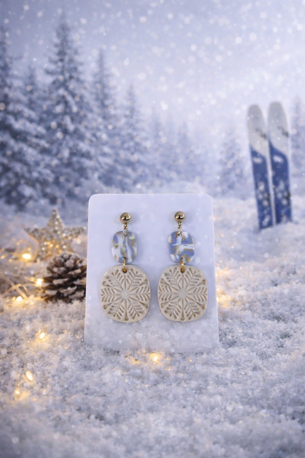 Boucles d’oreilles ❄️ Givre et rêves alpins
