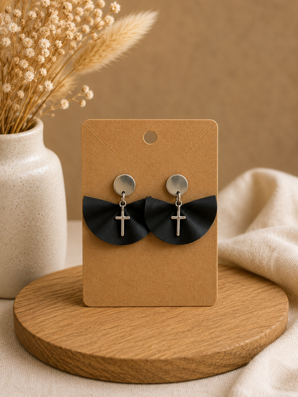 ✨ Boucles d’oreilles “Élégance Noire” ✨