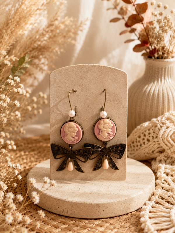 ✨ Boucles d’oreilles “Camée Romantique” ✨
