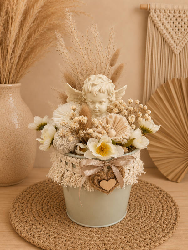 🤍 Composition Florale Ange Bohème Chic 🤍