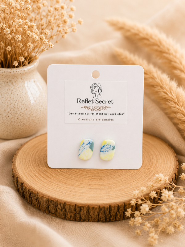 Boucles d’oreilles «  Limonade »