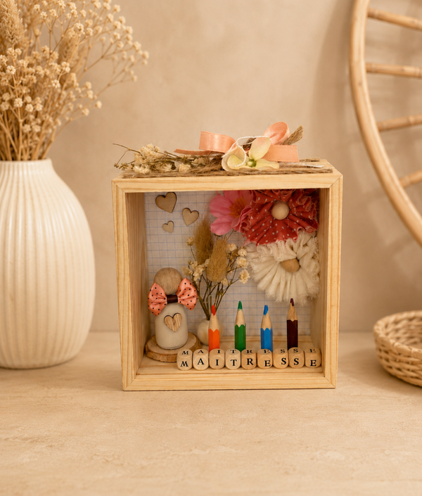 📚 Cadre décoratif “Maîtresse” – Cadeau de fin d’année