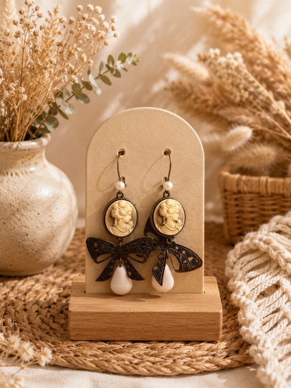 ✨ Boucles d’oreilles “Camée Romantique” ✨