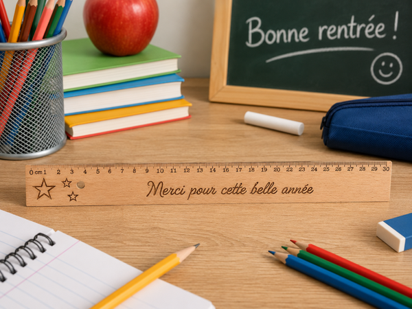 📏✨ Règle gravée personnalisée – Cadeau maîtresse / maître