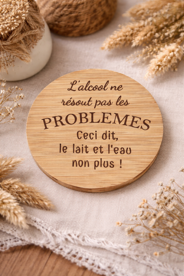 Dessous de verre en bois