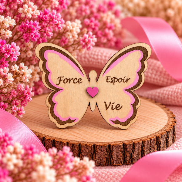 🦋 Aimant « Force • Espoir • Vie »