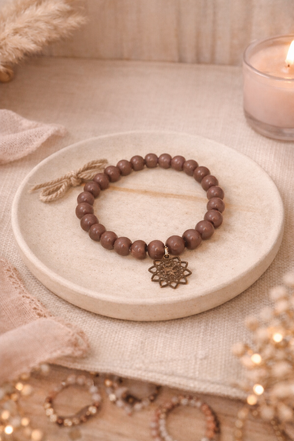 Bracelet en perles – Charm mandala