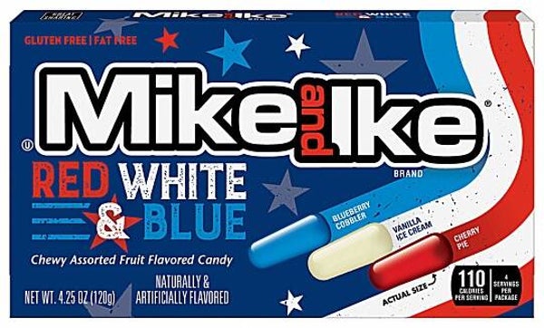 Mike and Ike Red, White & Blue 12x120g THT 06-30-2025