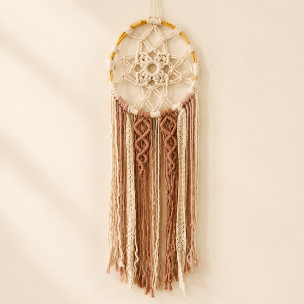 Macramé Dromenvanger Boho Naturel – 83 cm