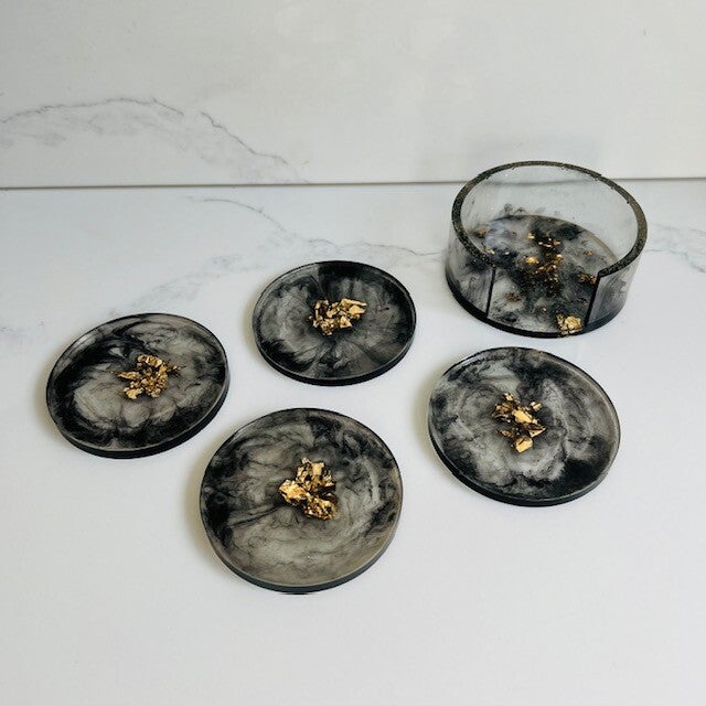 Onderzetters Zwart + Bladgoud