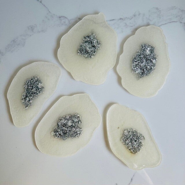 Onderzetters Wit + Zilver